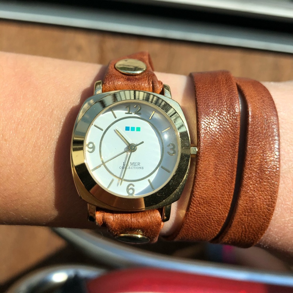 La Mer Leather Wrap Watch